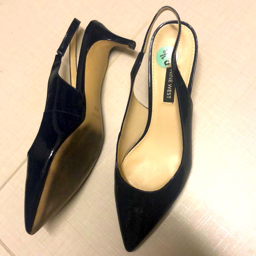 Nine West low heel sling back